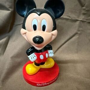 Vintage Disney Mickey Mouse bobble head, - Black, Red, Yellow, White